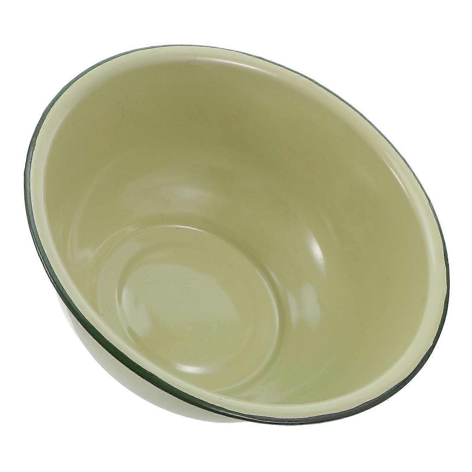 Enamel Wash Basin Round Shape Deepen Basin For Home Use 1Pack