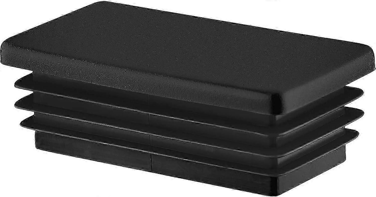 50x25mm rectangular tube plastic end caps pack