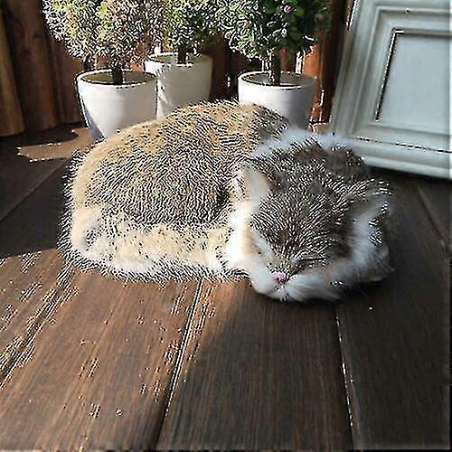 Life Size Sleeping Cat Plush with Soft Material for Bedroom Decor