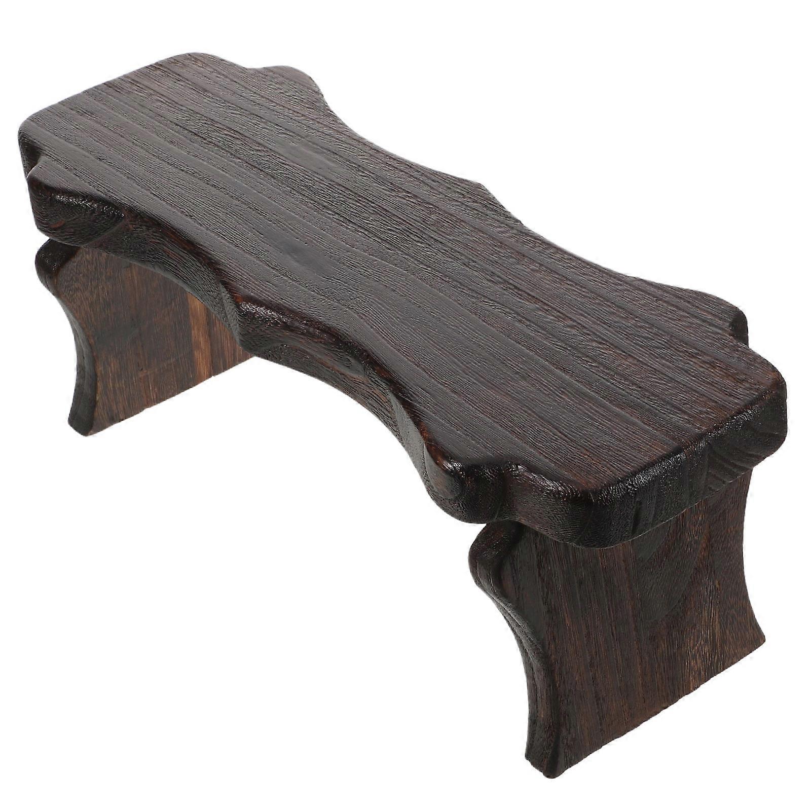 Solid Wood Low Footrest Stool for Bedroom Japanese Foot Stools