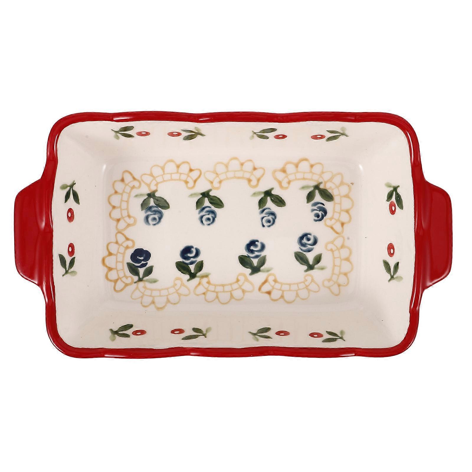 Ceramic Baking Dish Roasting Pan for Home Multi-Use Colorful Bakeware