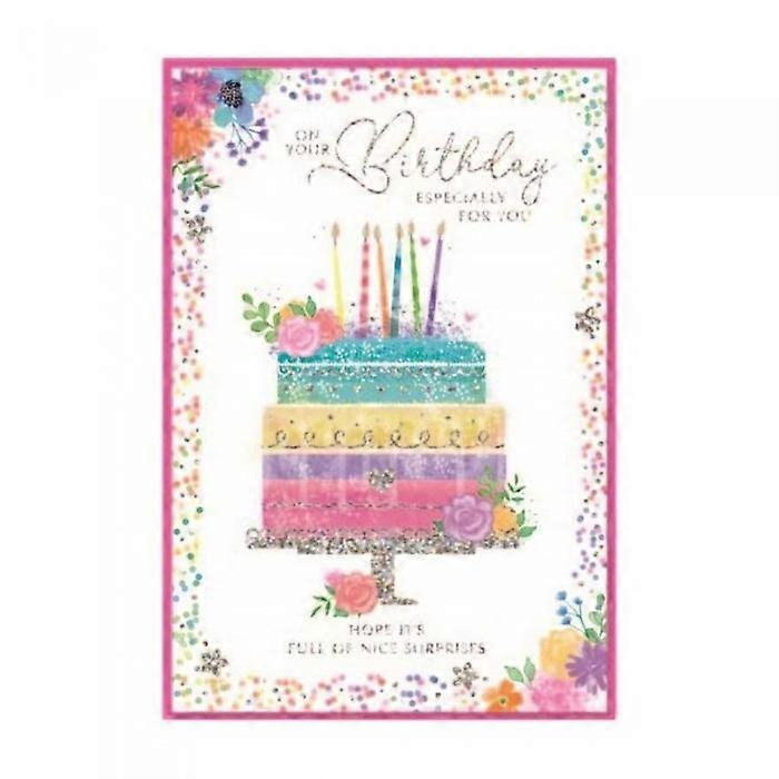 Carte de vœux d'anniversaire Simon Elvin Cake (lot de 6)