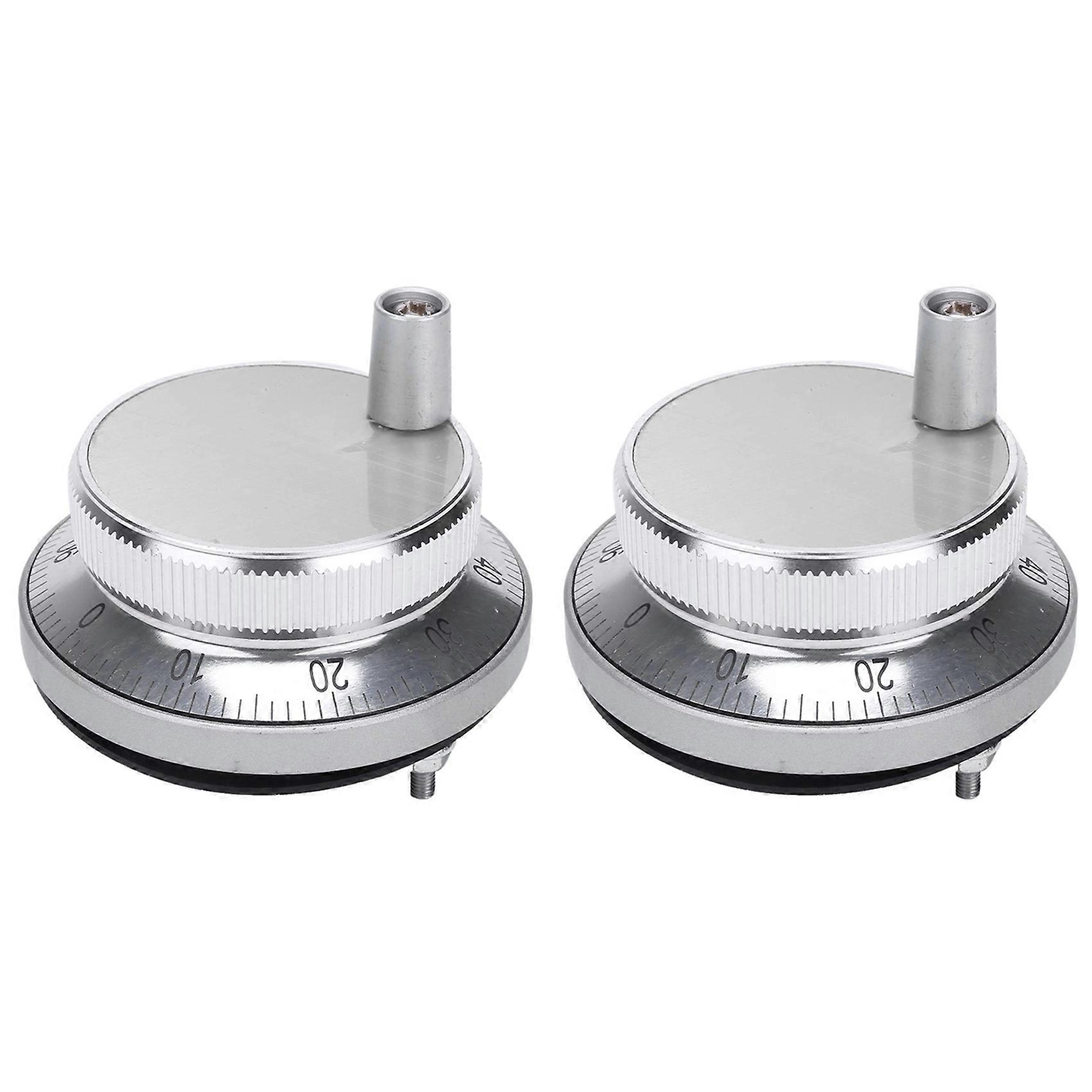 2X Hand Wheel Handle Kit 5V Manual Pulse Generator Cnc Machine Tool Rotary Encoder Electronic Hand Wheel,60mm
