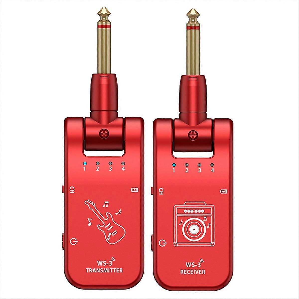 Wireless Guitar System Transmitter Receiver 4 Channel 800MHz-900MHz