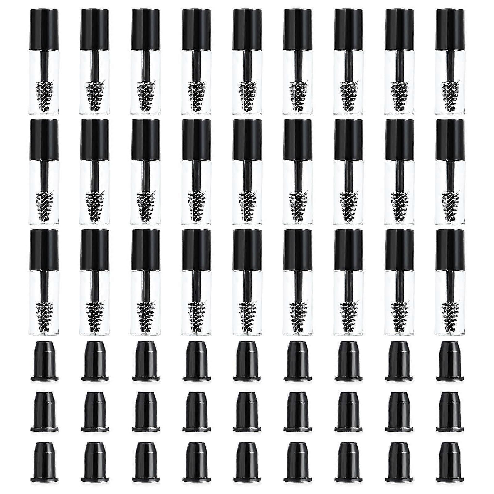 27PCS Empty Mascara Tube for Castor Oil with Refillable Wand and Brush, 3ML Clear Travel Size