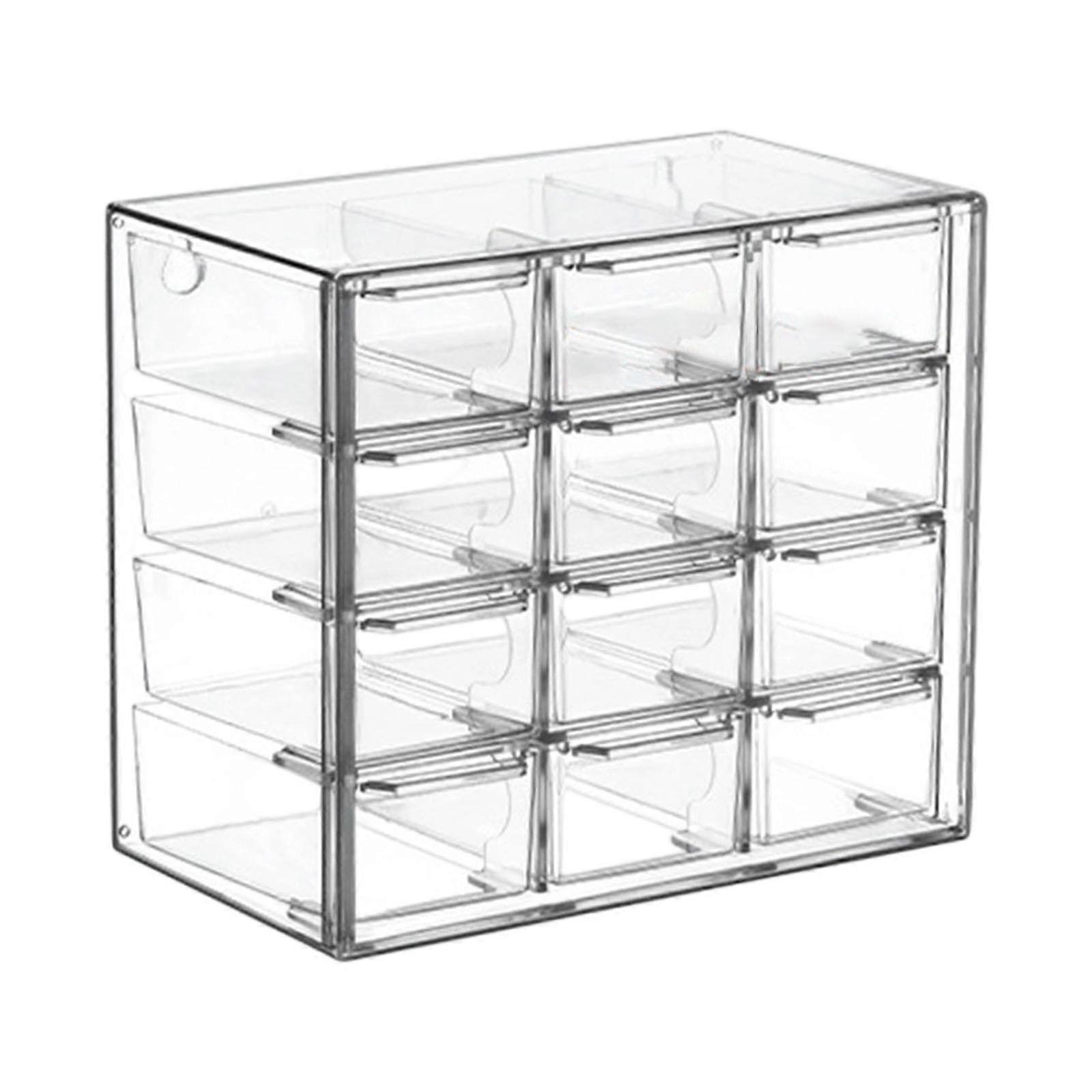 Acrylic Layer Drawer Organizers For Eyewear On Desktop Featuring Stackable And Stable Construction Multicolor