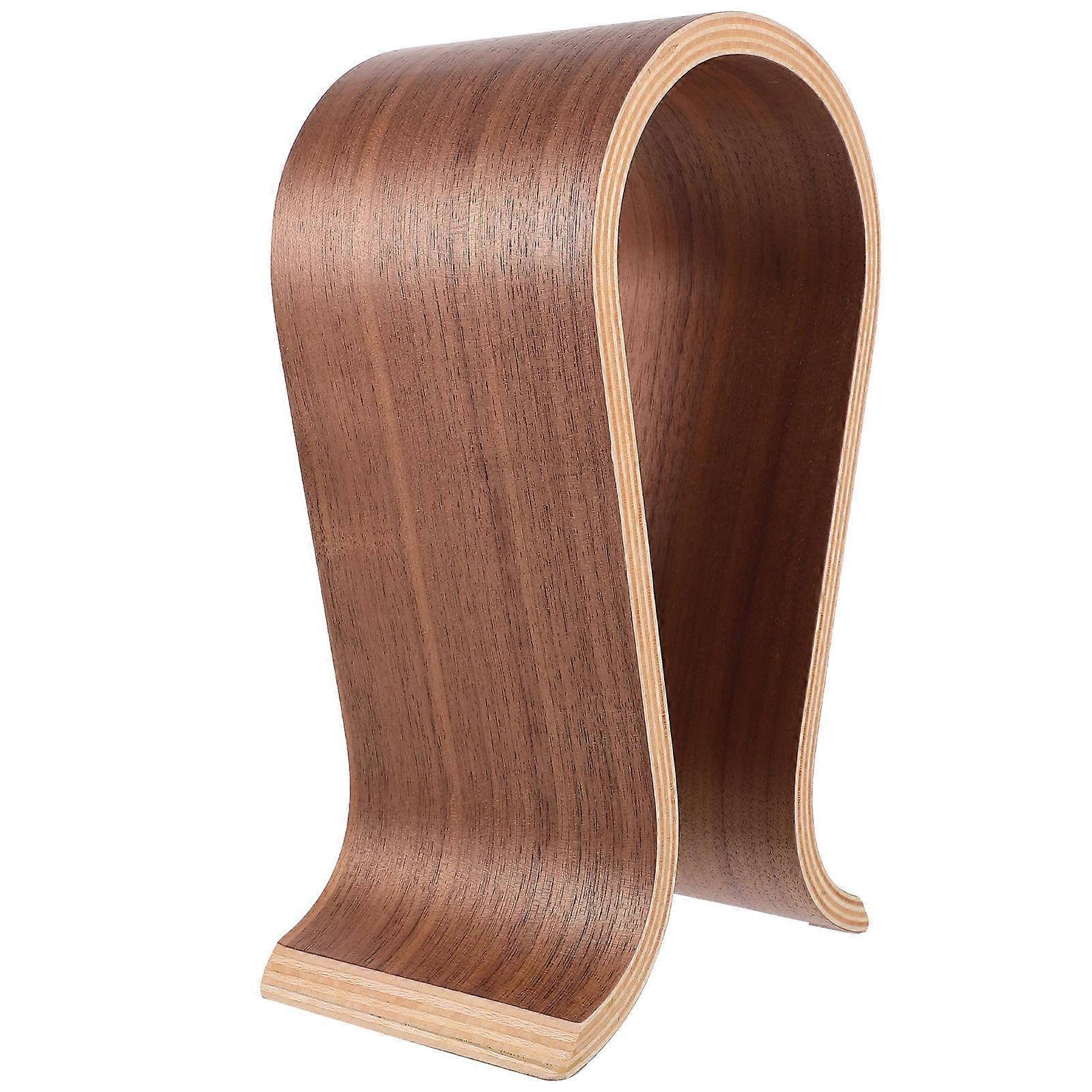 U-Type Headphone Stand Headset Bracket for Holding Use Wooden Display Rack
