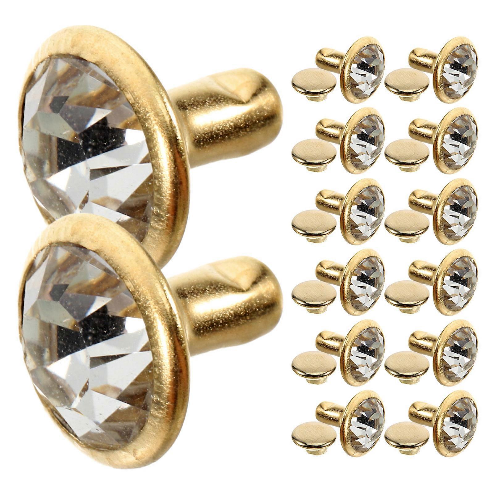 Rhinestone Rivet Studs Crystal Rivets for DIY 100Pcs Fabric Crafting Use