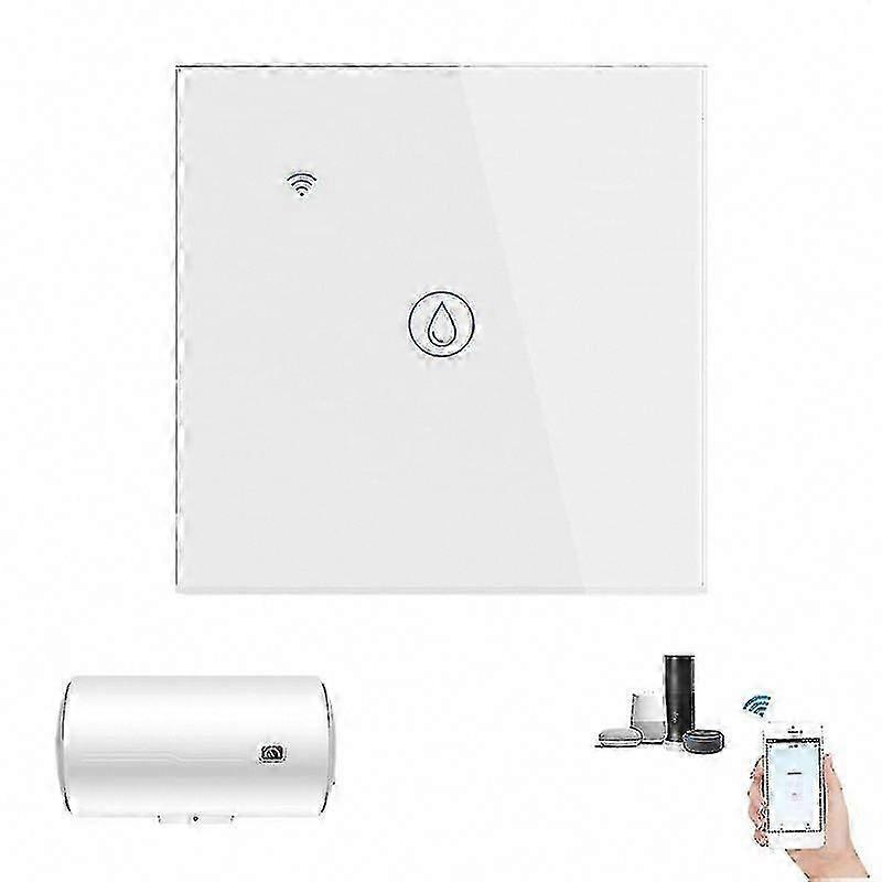 Smart Immersion Heater Timer Switch, 40A 8000W 2.4GHz WiFi Water Heater Switch, Alexa & Google Home Compatible Smart Wall Touch Boiler Switch