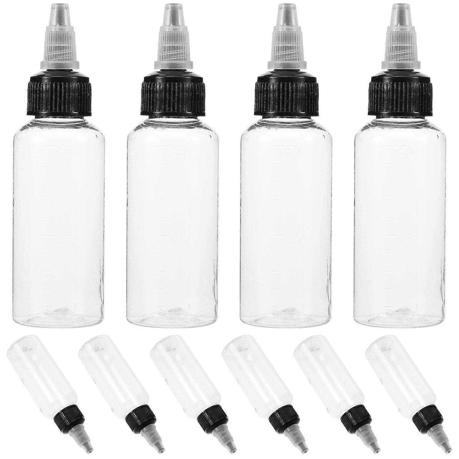 Clear Paint Bottle Container Dipper Palette Bottle for Storage Use 10Pcs