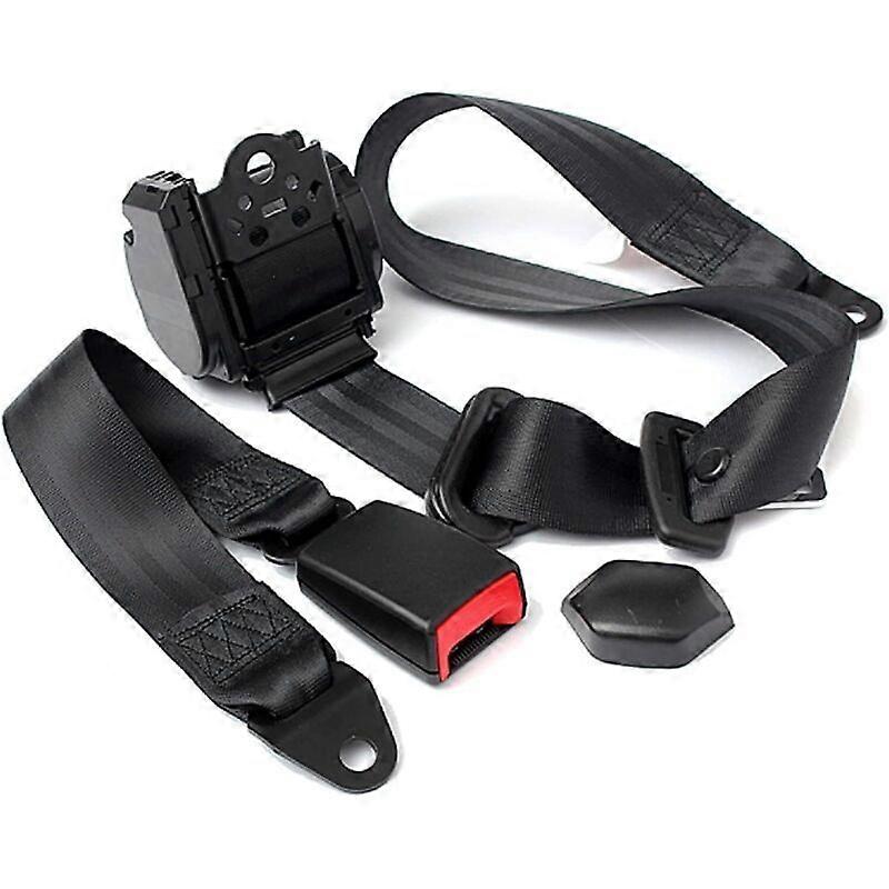 Car Safety Belt, Universal Adjustable 3 Point Car Safety Belt, Telescopic Automatic Seat Belt for Car Vehicle Travel Accessories