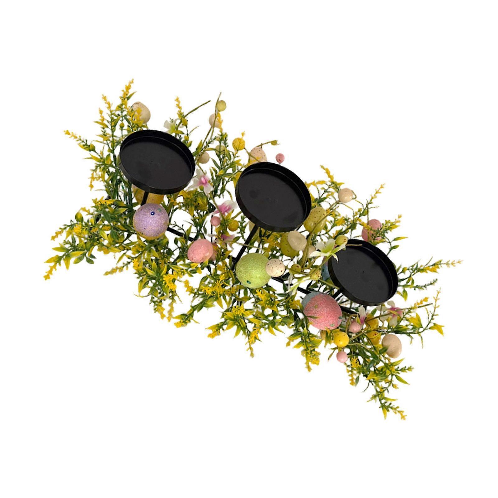 Friendly Iron Easter Eggs Candle Holders for Home Decors Practical Base Design Fashion Easter Candle Holders Multicolor