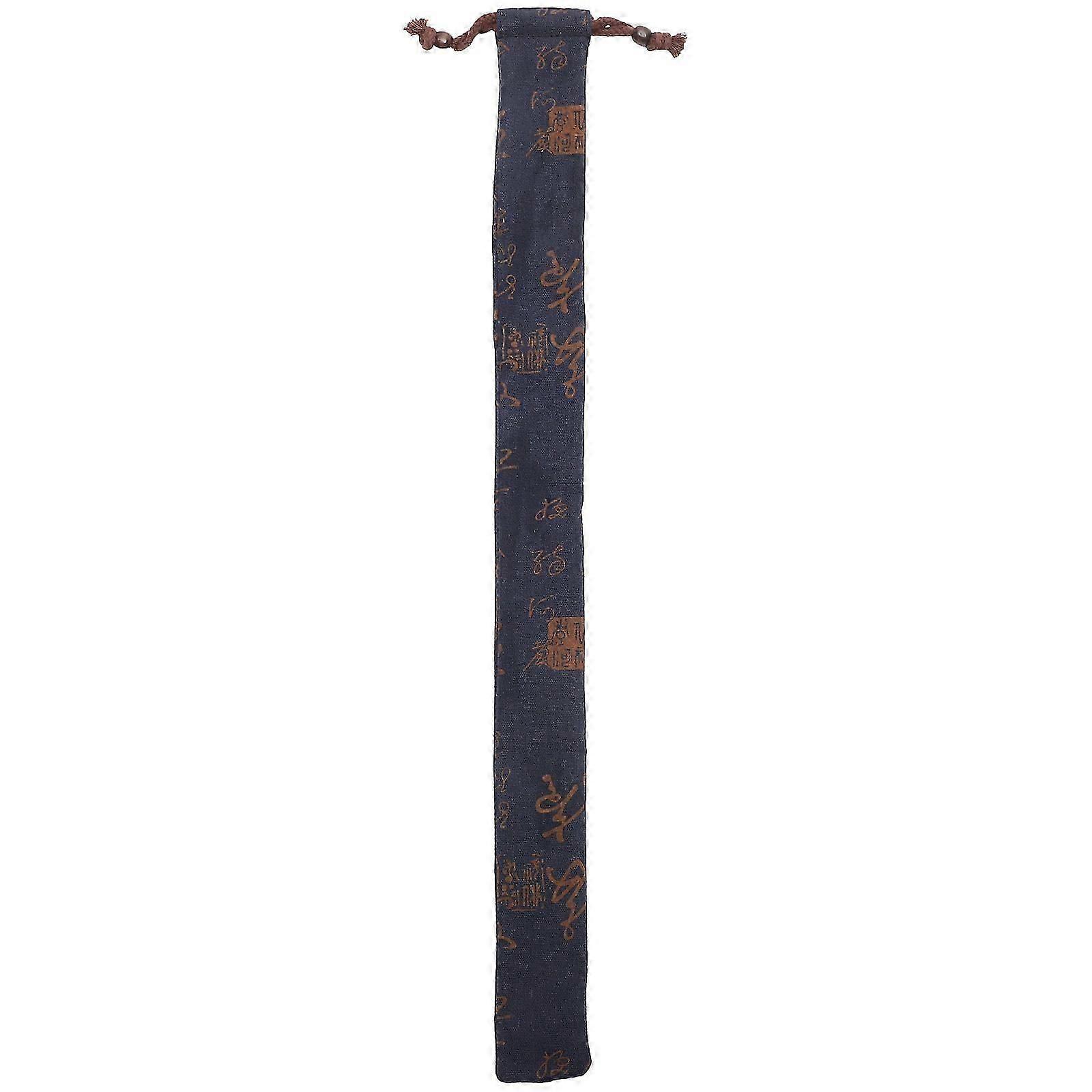 Portable Cotton Linen Bamboo Flute Storage Bag Creative Storage Container