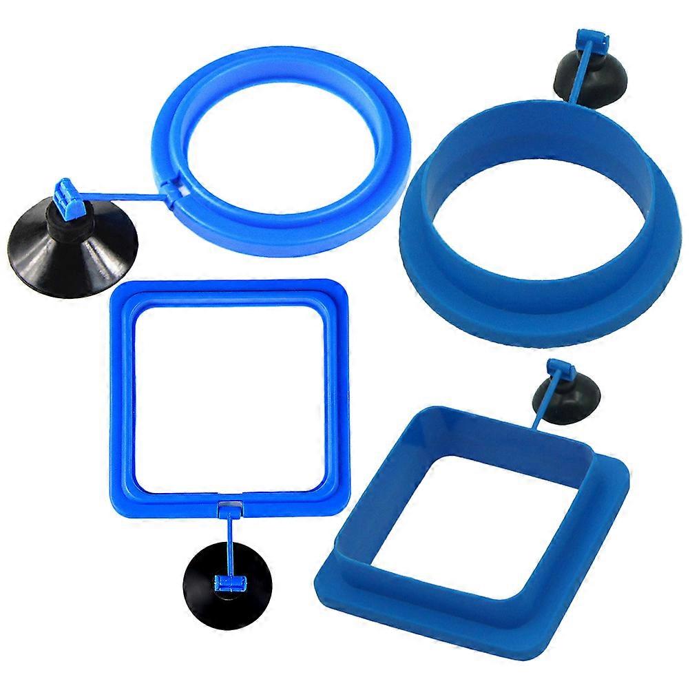 Fish Feeder Ring Plastic Aquarium Feeding Equipment 12Pcs