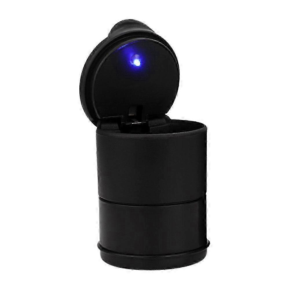 For Car Ashtray With Led Light Multi Functional Car Garbage Can Odorless Black Matte