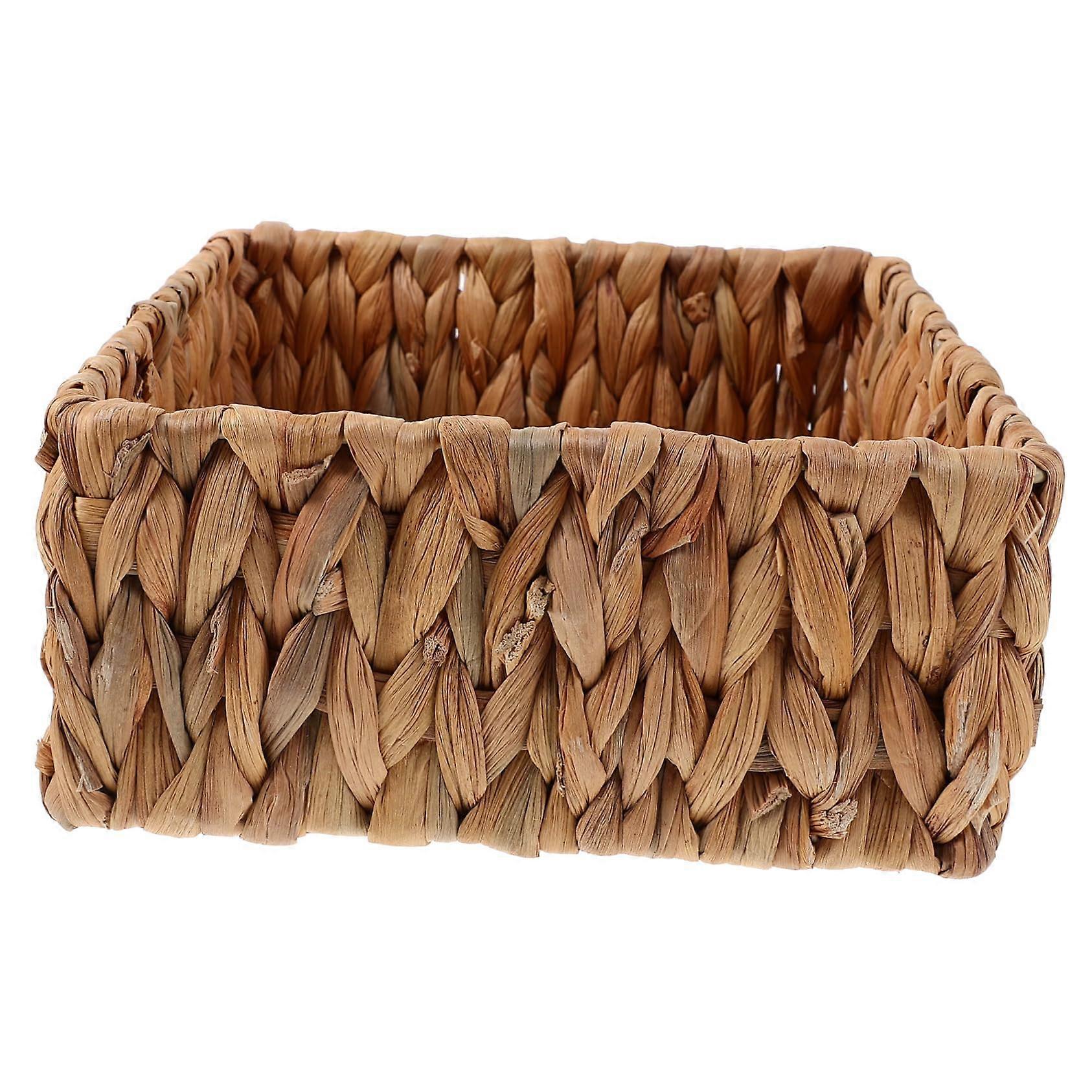 Rustic Woven Storage Basket for MultiRoom Organization, Durable Decorative Bin for Home Ref:9397