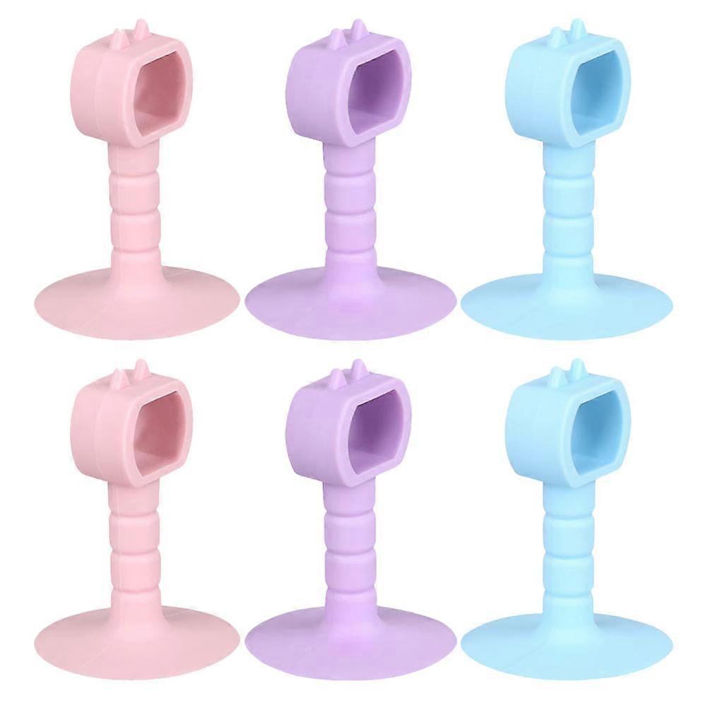 Door Holder Silicone Door Stopper Hold-Open Use 6Pcs Set
