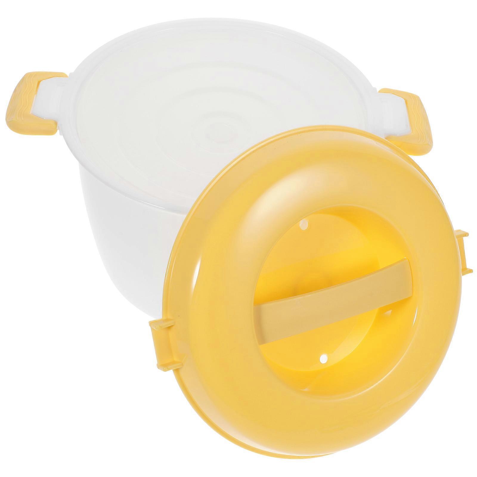 Microwavable Rice Maker Microwave Compatible Student Use Square Shape Safe 1Pack