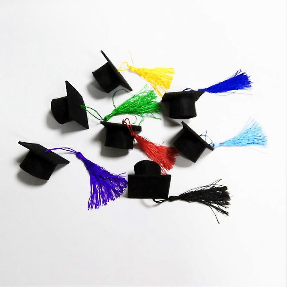 Doctoral Cap Party Decoration for Graduation 5Pcs Green