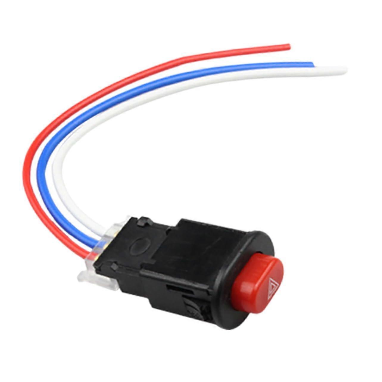 Motorcycle Handlebar Switch with Double Flash Warning Light and Emergency Alert for Universal Bikes