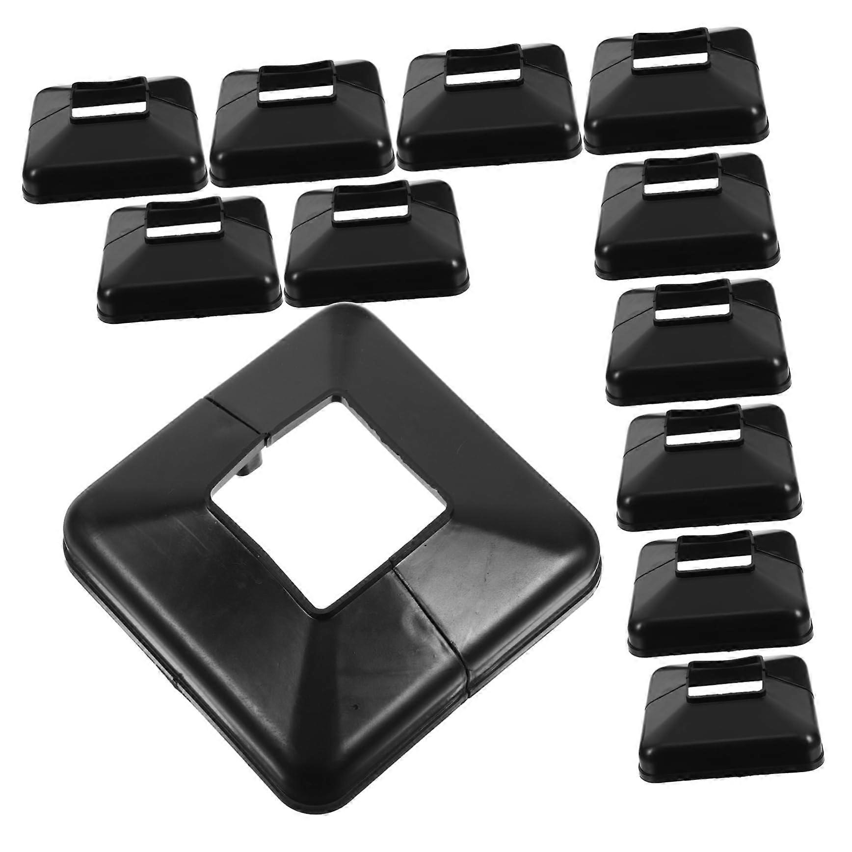 12pcs Decorative Deck Post Base Covers for Outdoor Railings Weatherproof Railing Trim