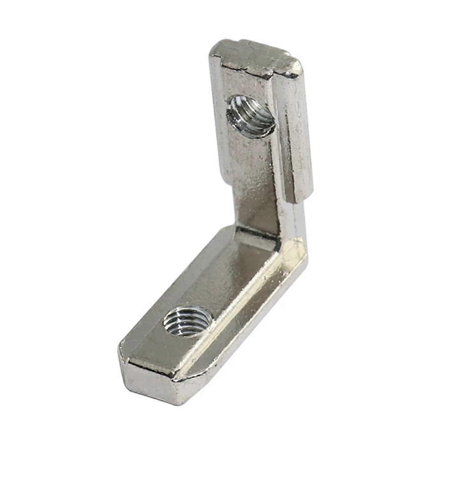 8 PCS Aluminum Profile Connector L Shape Bracket for 2020 Frame 6mm Slot Secure Angle Assembly Silver