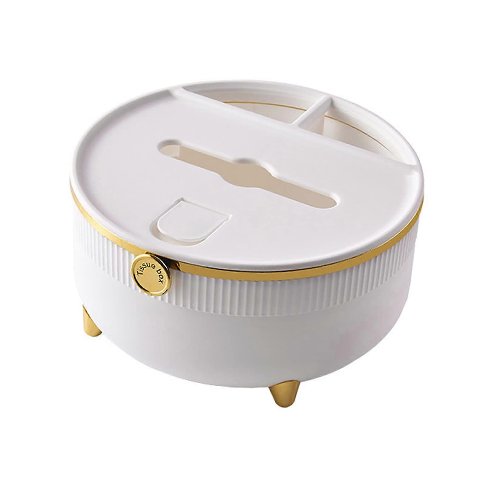 Stylish MultiCompartment Tissue Box Holder with Remote Control Storage for Home and Office