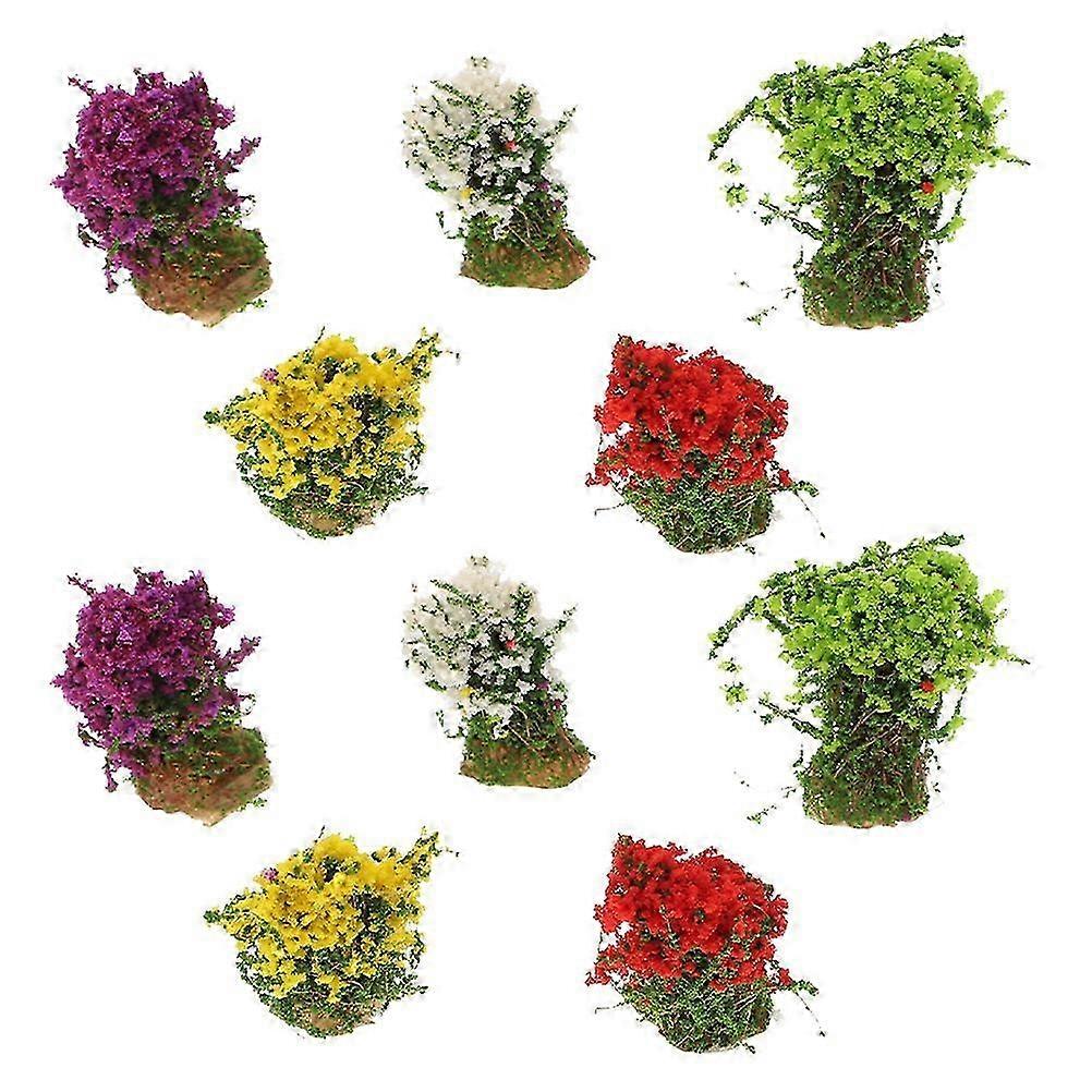 10pcs Realistic Simulated Grass Tufts for Building Sand Table Model