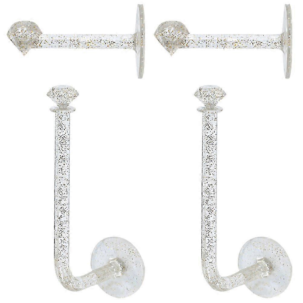 Lot de 4 supports muraux pour bijoux, serre-têtes et bandeaux pour cheveux - XN