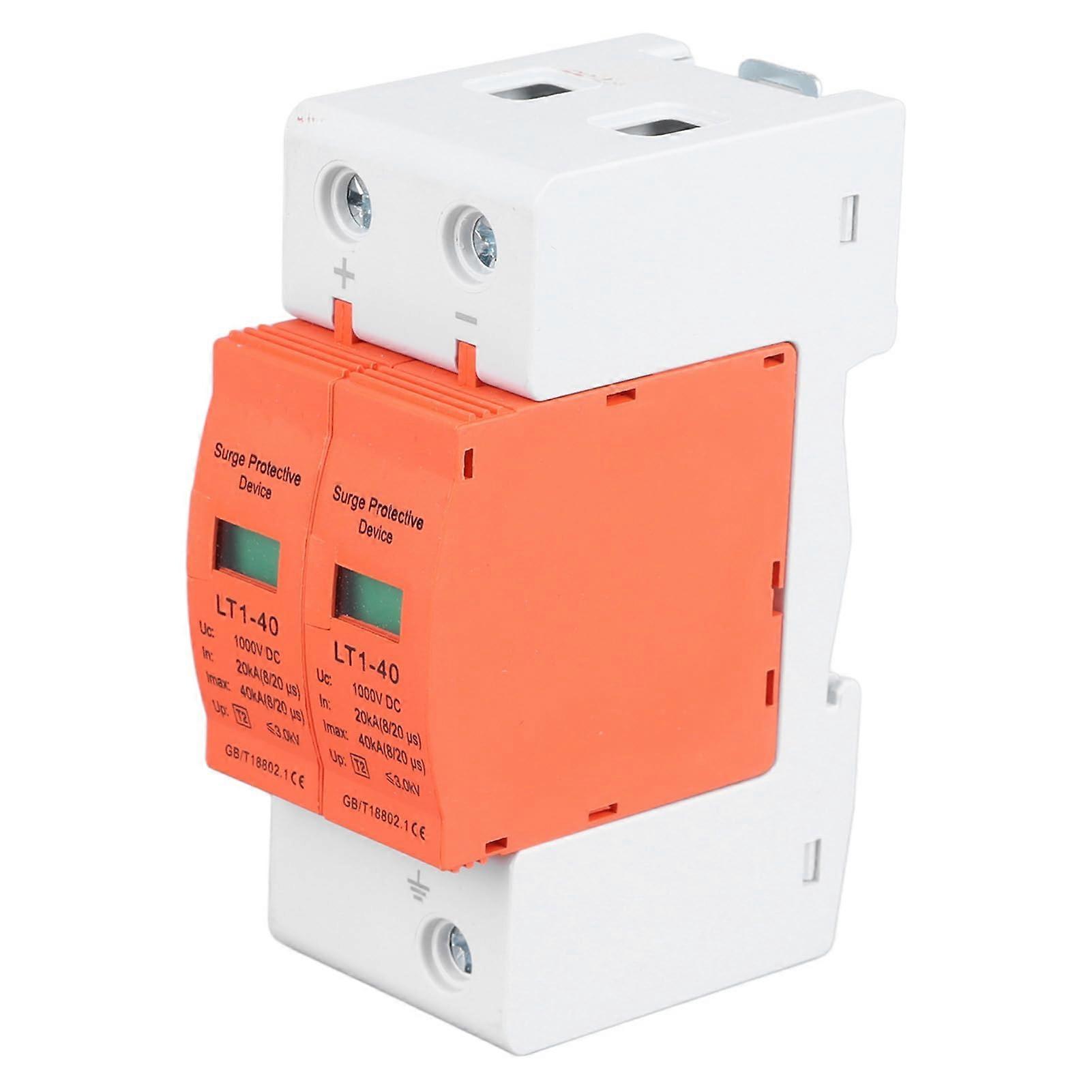DC Surge Protector DC1000V 2P for Solar PV Lightning Surge Protection and Overvoltage Control