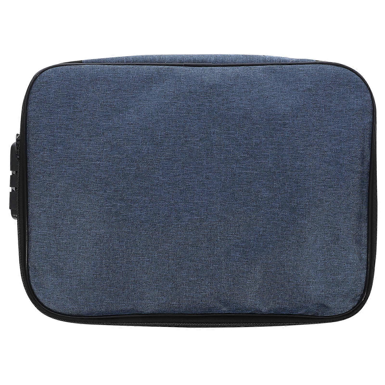 Multi Layer Document Bag File Bag General Users Sleek Design Rectangular Oxford Cloth Ample Storage 1Set