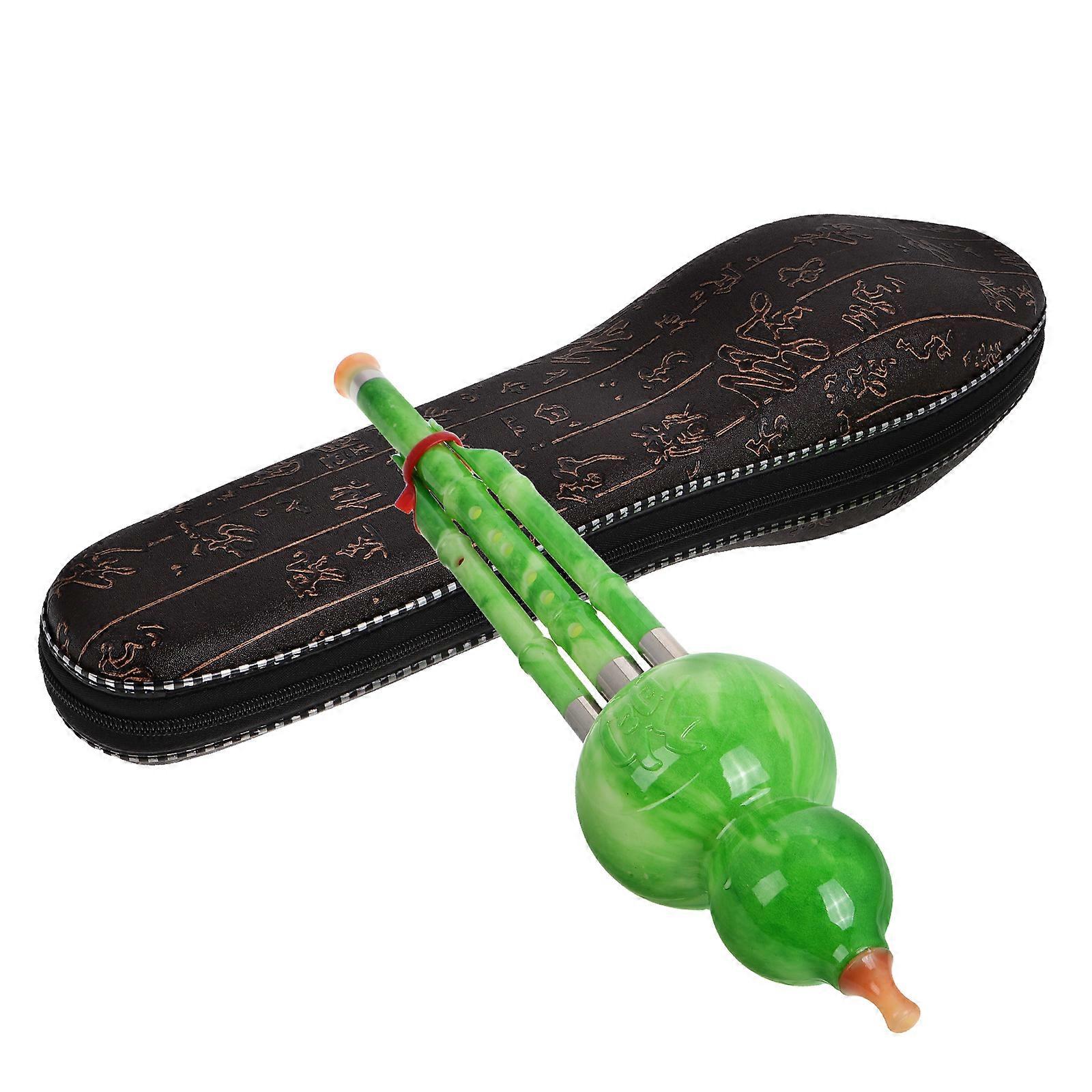 C Key Chinese Gourd Hulusi Flute for Performance with Box
