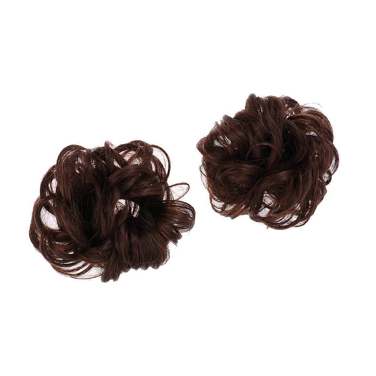 Haarknoten aus Kunsthaar, 2 Stück, hellbraun
