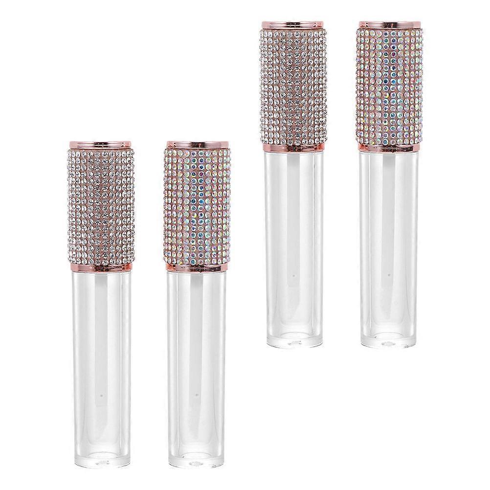Lip Glazes Bottle for Storage Use 4Pcs Refillable Empty DIY Tubes