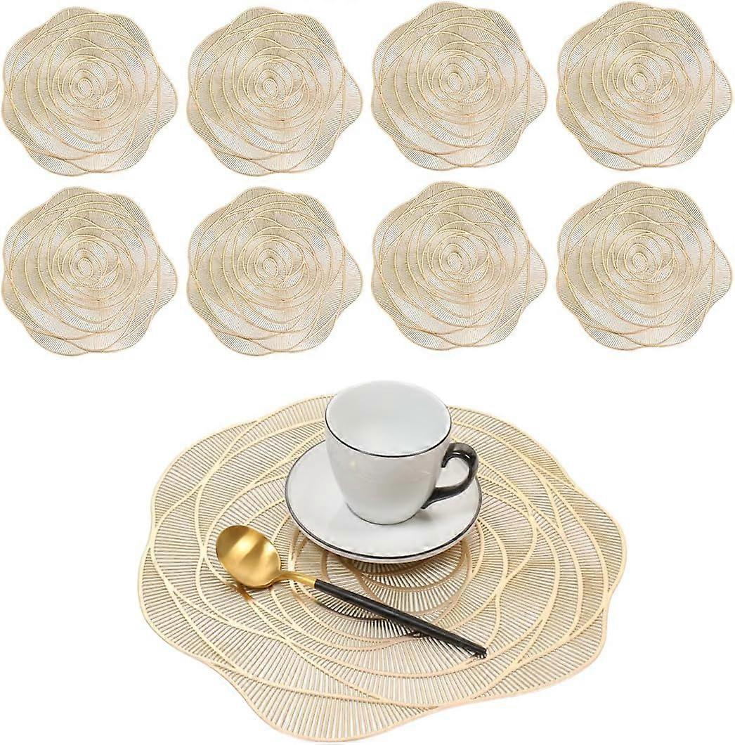 8-Piece Coaster Set, Rose Pattern Coaster
