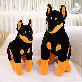Sitting Doberman Pinscher Plush Toy Cute Soft Fluffy PP Cotton Stuffed Dog Animal Plushie Kids Comfort Toy Doll Home Decoration Girlfriend Birthday 20
