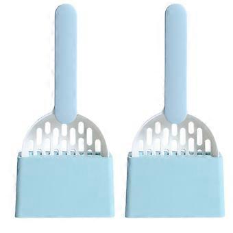 Cat Litter Scoop Cat Litter Scoop with Base Cleaning Cat Litter Box Shovel Kitten Toilet Cleaning Tools Pet Supplies B