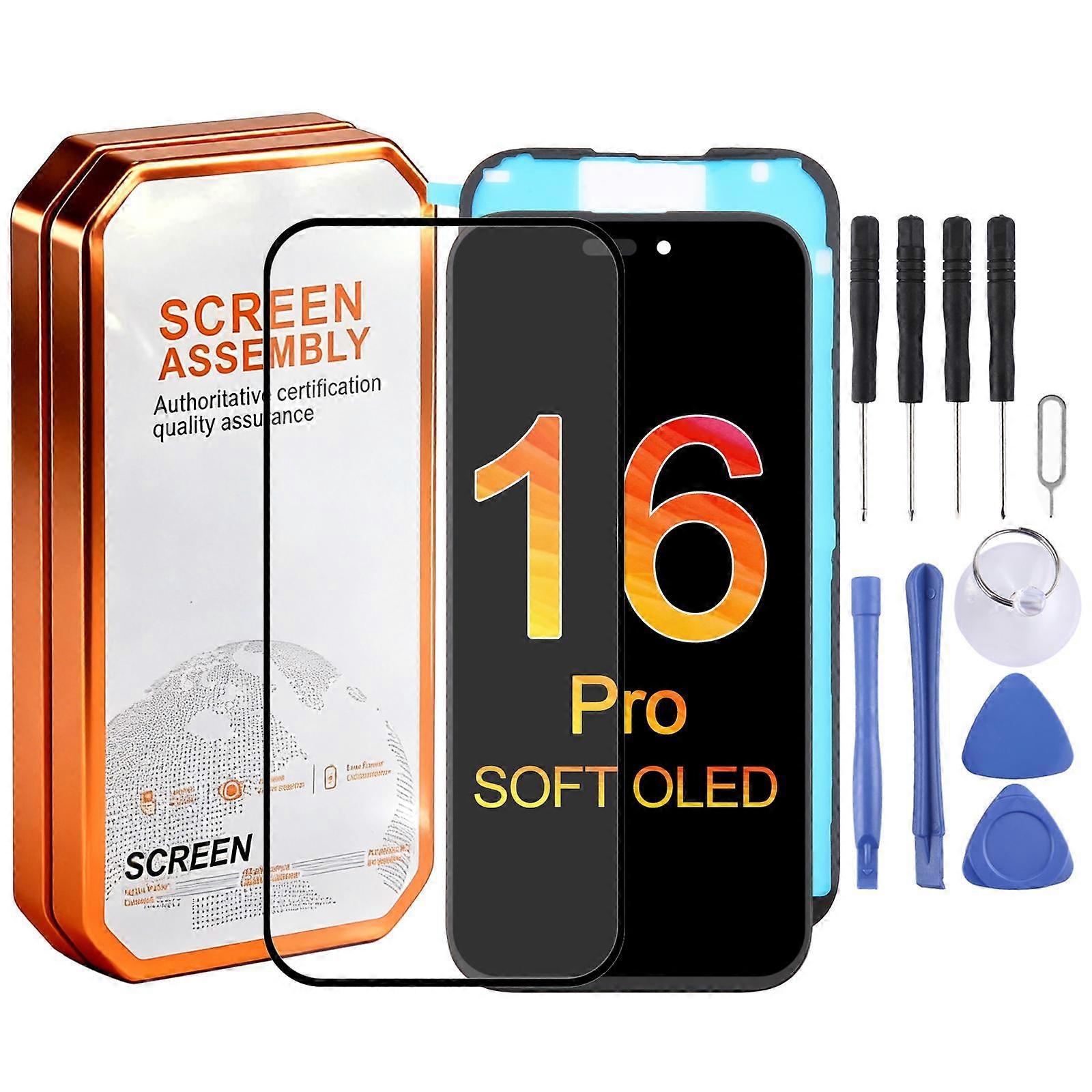 HXL Soft OLED Screen For iPhone 16 Pro