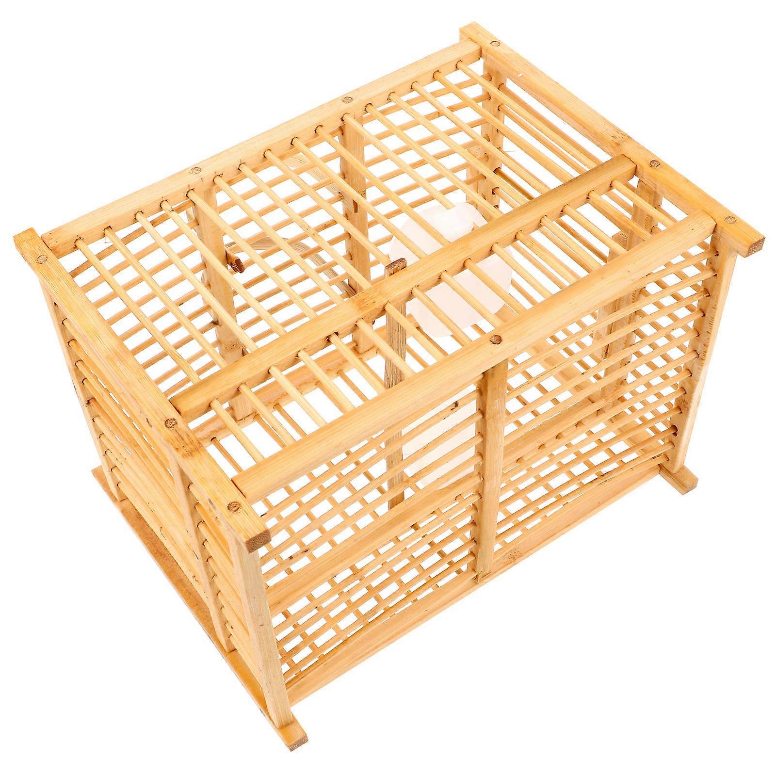 Bamboo Bird Cage Portable Bird Cage Offering Comfortable Unit