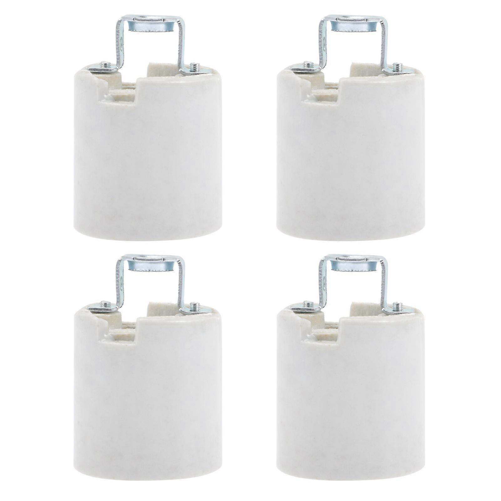 4pcs E26 Screw Light Socket High Temperature Resistant Wall Light Base Holder