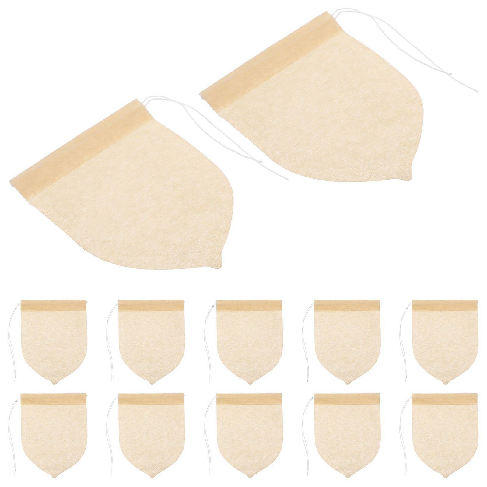 100Pcs Disposable Tea Filter Bags with Drawstring for Loose Tea Brewing