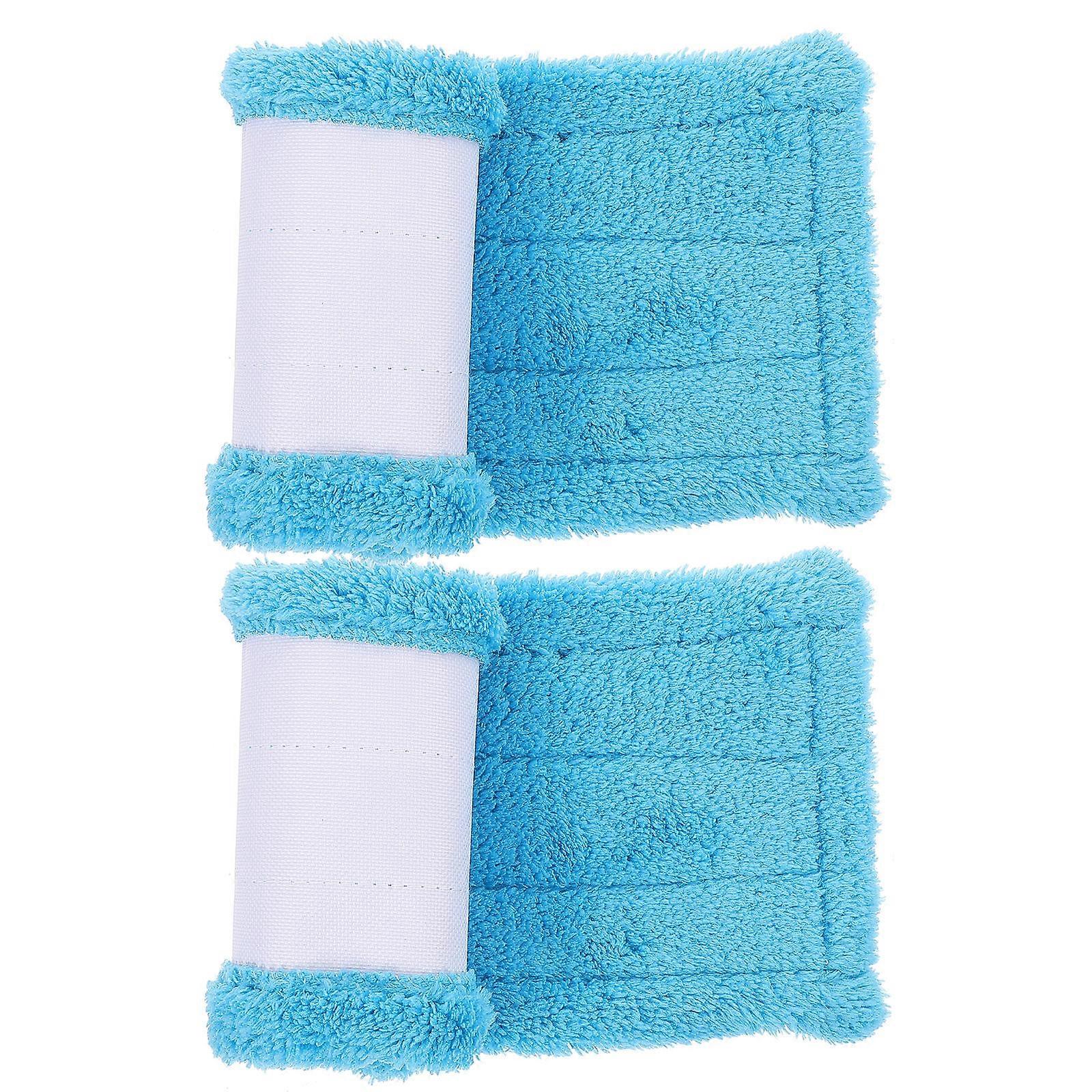 Microfiber Mop Head Replacement for Cleaning 2Pcs Blue Mop Cap Refill