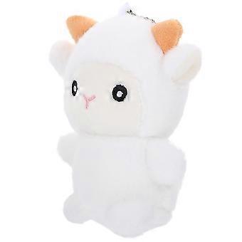 White Lamb Keychain Pendant Stuffed Animal Charm for Decoration 3Pcs