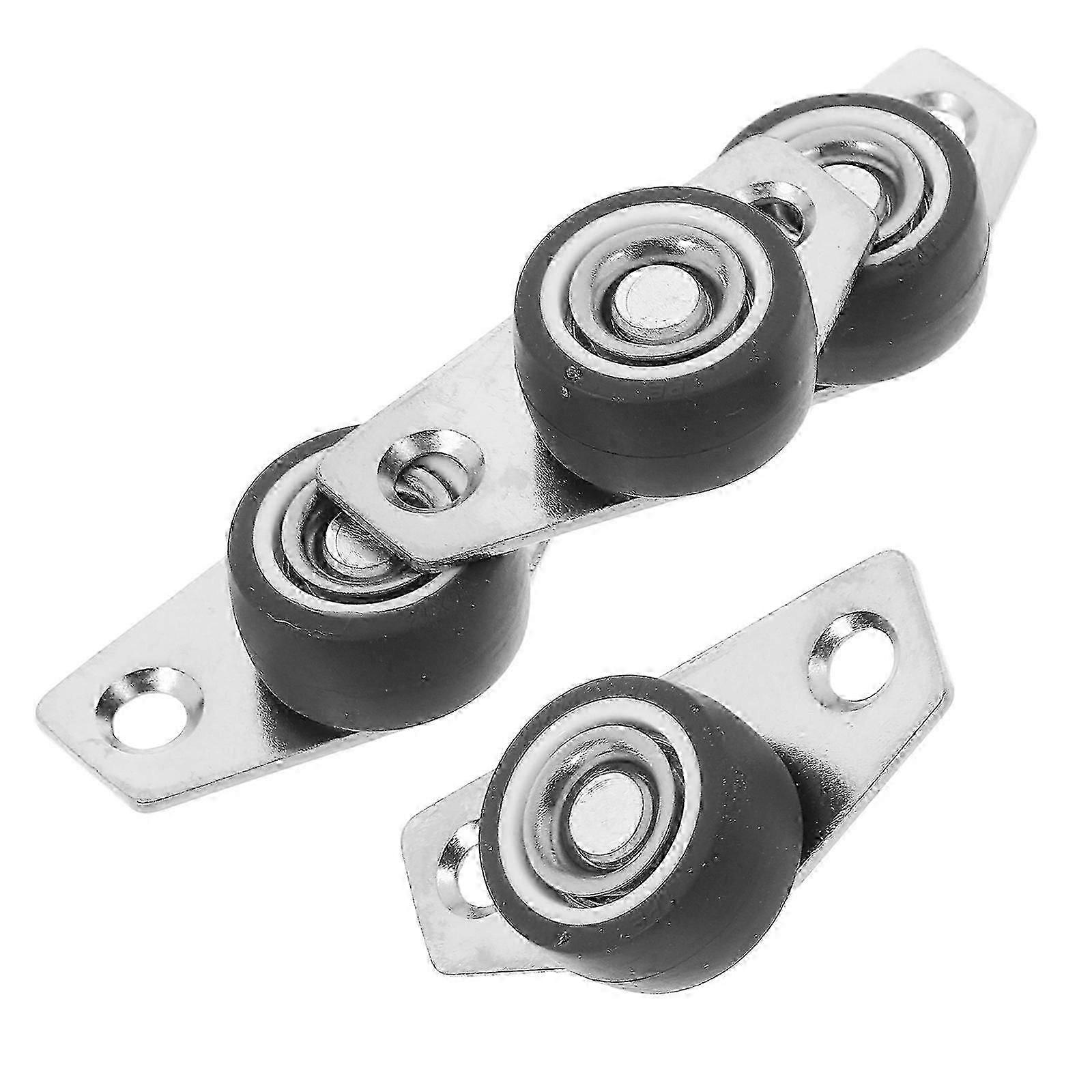Side Mount Caster Wheels Iron TPR Silent Operation 4 Sets