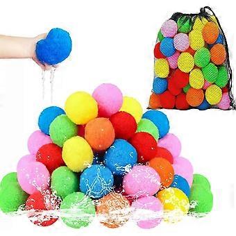 100pcs Reusable Water Balls, Soft PP Cotton Material, Quick Fill Summer Water Toys for Outdoor Games and Pool
