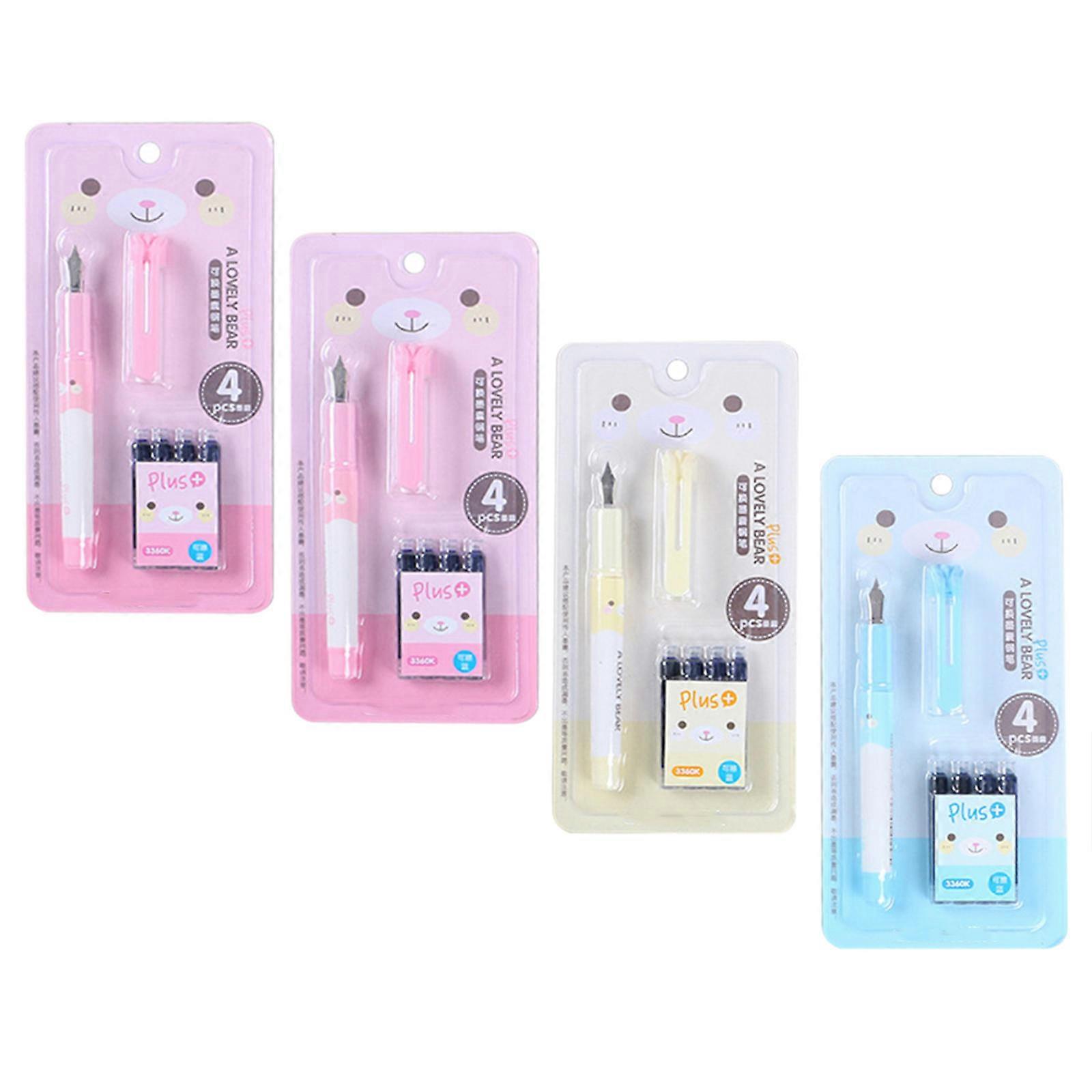 Fountain Pen Set with Replaceable Calligraphy Pens for Writing 4Sets