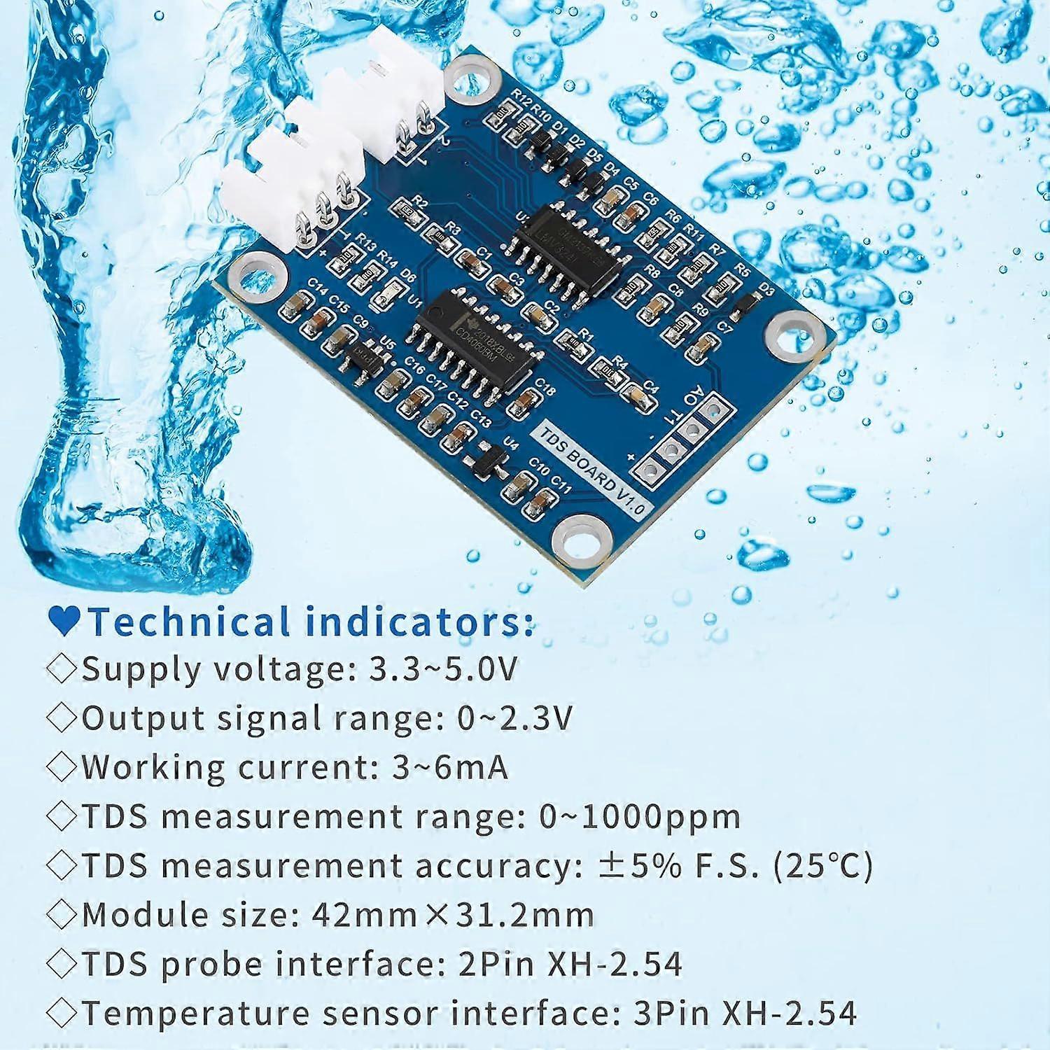 TDS Water Quality Detection Sensor Module - XH2.54-3Pin Dissolved Solids Module - Suitable