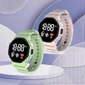 C5-12 Elektronisch horloge Lichtgevend leven waterdicht Vierkante Spaceman klok LED elektronisch sporthorloge fo
