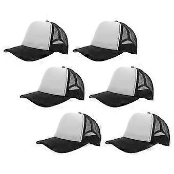 6pcs Heat Transfer Baseball Caps Blank Printing Hats Breathable Sublimation Hats