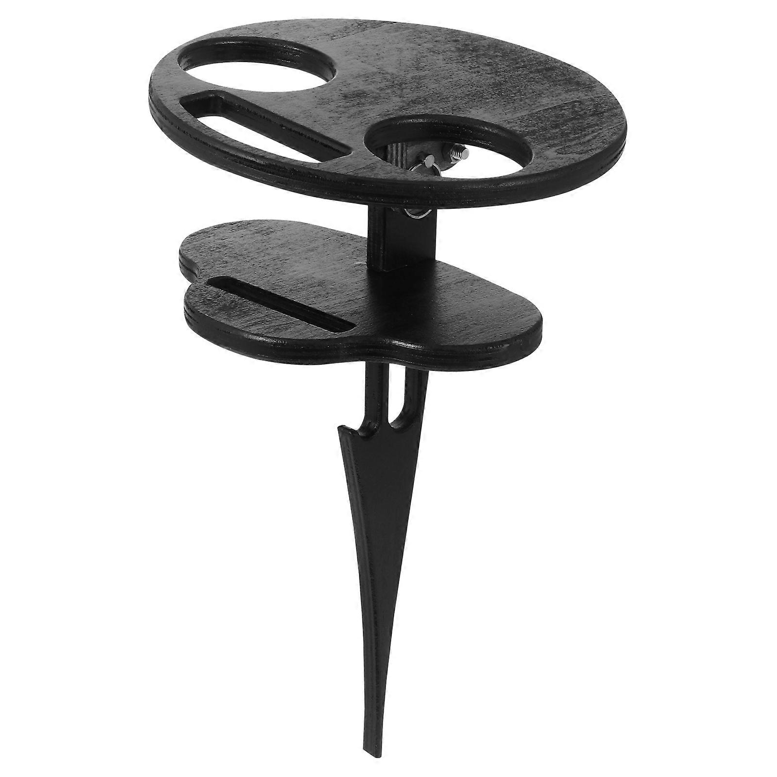 1Pc Outdoor Wine Table Portable Courtyard Round Table Double-layer Small Table